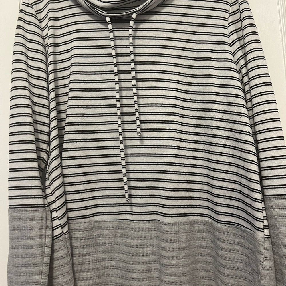 Lane Bryant Gray and Black Turtleneck Sweater